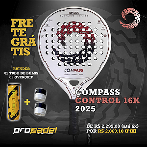 RAQUETE DE PADEL COMPASS CONTROL 16K 2025