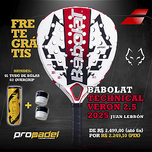 RAQUETE DE PADEL BABOLAT TECHNICAL VERON JUAN LEBRÓN 2.5 2025