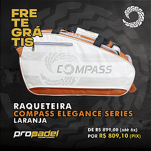 RAQUETEIRA COMPASS ELEGANCE SERIES LARANJA