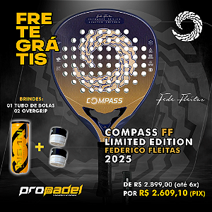 RAQUETE DE PADEL COMPASS FF LIMITED EDITION - FEDERICO FLEITAS