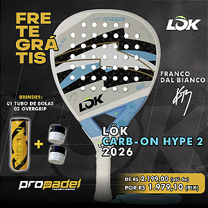 RAQUETE DE PADEL LOK CARB-ON HYPE 2 FRANCO DAL BIANCO 2026