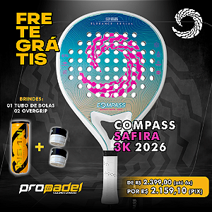 RAQUETE DE PADEL COMPASS SAFIRA 3K 2026