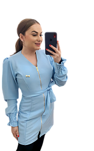 Jaleco Lua Azul Bebê