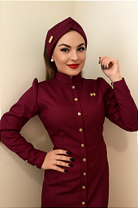 TURBANTE FAIXA VINHO