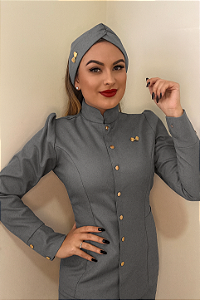 TURBANTE FAIXA CINZA
