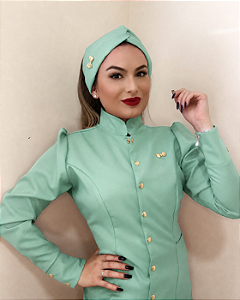 TURBANTE FAIXA VERDE HORTELÃ