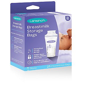 Saco de armazenar leite materno 25 unidades - Lansinoh
