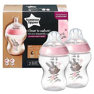 Mamadeira Closer to Nature Rosa 260 ml - Tommee Tippee