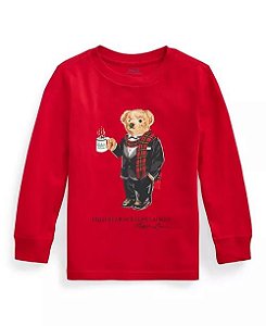 Camiseta Vermelha Urso Manga Longa - Ralph Lauren - Baby Buys Brasil