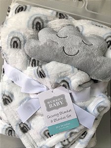 Cobertor para bebê com Naninha - Nuvem