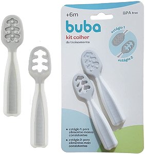 Kit Colher de Treinamento Cinza - BUBA