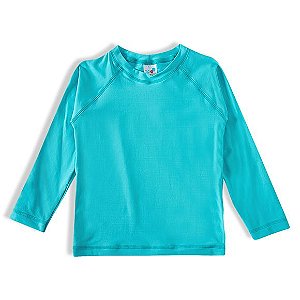 Camiseta Infantil Praia Proteção UV50 Turquesa - Tip Top