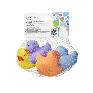 Kit Bubbles Patinhos Coloridos Brinquedos que Esguicham Água - Multikids Baby