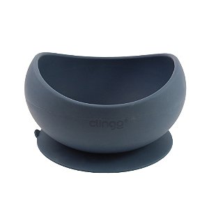 Bowl Flex em Silicone com Ventosa Azul - Clingo