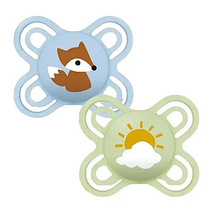 Chupeta MAM Perfect Start Dupla 0 a 2 meses Azul - MAM