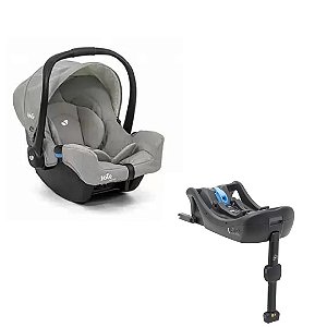 Kit Bebê conforto Gemm  Cinza Pebble + Base Isofix - Joie