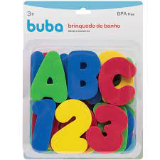 Brinquedo de banho Letras e Números - Buba