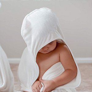 Toalha de banho Comfort Power Sec ultra macia branco - Laço Bebê