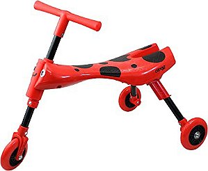 Triciclo Infantil Dobrável Vermelho e Preto - Clingo