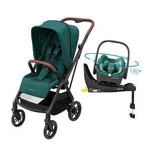 Carrinho de bebê Leona² TS TRIO ISOFIX 360 Essential Green - Maxi Cosi