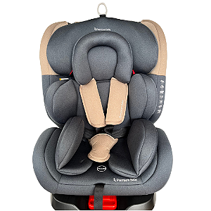 Cadeira de carro Prime 360º Cinza e Marrom - Premium Baby PRONTA ENTREGA