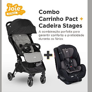 Combo Carrinho Pact Ember + Cadeira Stages RN até 25kgs - Joie