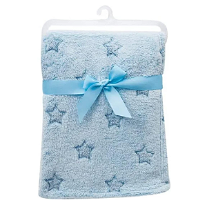 Manta para bebê em Soft Estrelinhas Azul - Buba