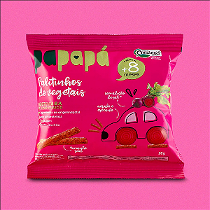 Biscoito Palitinhos de Vegetais Beterraba e Grão de Bico Orgânico 20g - Papapá