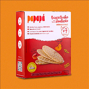 Biscoitinho para Fase da Dentição de Maçã e Abóbora 36g - Papapá