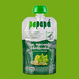 Papinha Orgânica de Pera, Espinafre e Abobrinha 100g - Papapá