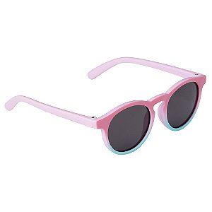Óculos de Sol Retrô Flexível Tam M Degradê Rosa - Buba