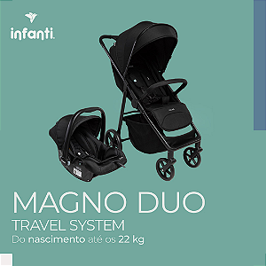 Kit Carrinho Magno Duo Travel System Preto - Infanti
