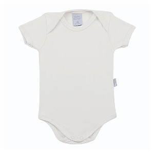 Body Manga Curta Suedine Prime Cotton Marfim Off white - Piu Piu