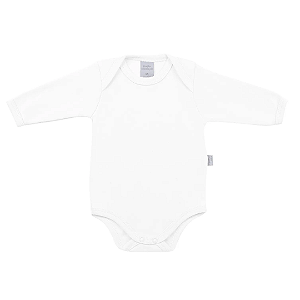Body Manga Longa Suedine Prime Cotton Branco - Piu Piu
