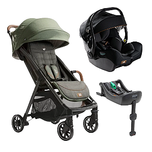 Trio Carrinho Parcel Pine, Bebê conforto i-Jemini e Base isofix - Joie