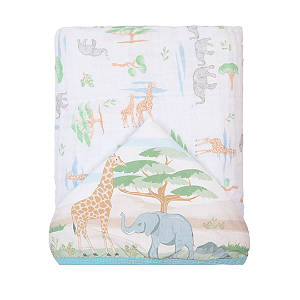 Toalha De Banho Soft Papi com Capuz Africa 90Cm X 80Cm - Papi
