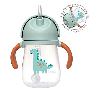Copo Com Dispositivo Canudo Magic Dino - Buba