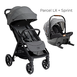 LANÇAMENTO Kit Carrinho Parcel LX Chumbo Ebony + Bebê Conforto Sprint - Joie