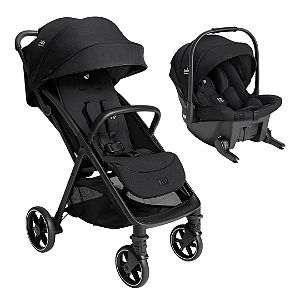 LANÇAMENTO Kit Carrinho Parcel LX Preto Eclipse + Bebê Conforto Sprint New Eclipse - Joie