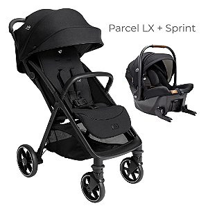 LANÇAMENTO Kit Carrinho Parcel LX Preto Eclipse + Bebê Conforto Sprint - Joie