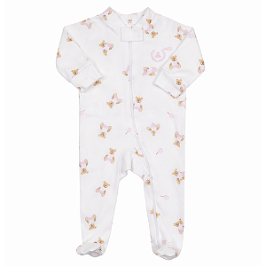 Macacão longo com zíper Ursos Rosa - Coquelicot