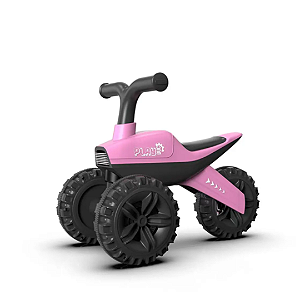 Triciclo Infantil de Equilíbrio Luz e Som 3 Rodas Rider Rosa - Kababy