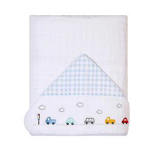 Toalha De Banho Soft Bordados Com Capuz Carros - Papi