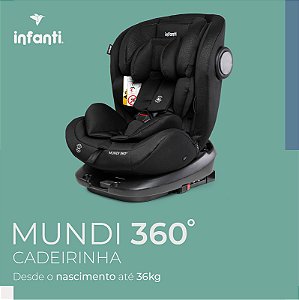Cadeirinha Mundi 360° Preta De RN até 36kgs - Infanti