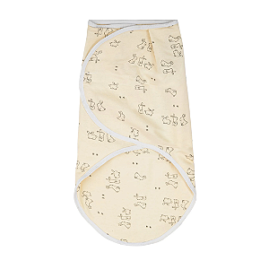 Cueiro Swaddle Ajustável Papi Compose Família Coelho