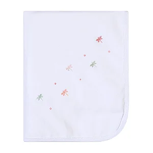 Manta de Suedine Bordados Papi Forrada Libélulas