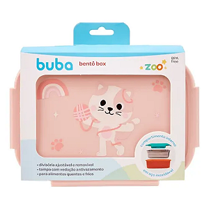 Lancheira Bento Box Aço Inox Buba Zoo Gato - Buba