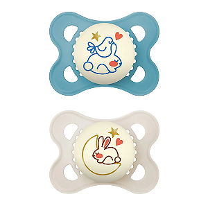 Chupeta MAM Original Night 0-6 meses Azul Embalagem Dupla