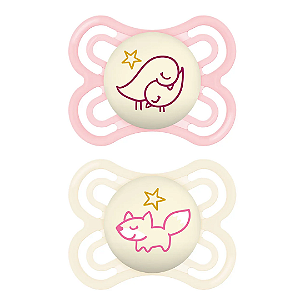 Chupeta MAM Perfect Night 0-6 meses Rosa Embalagem Dupla
