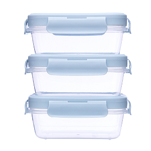 Kit 3 Potinhos Herméticos Azul – Buba